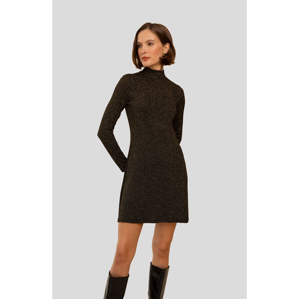 Whimsy + Row Joanie Dress In Black Sparkle