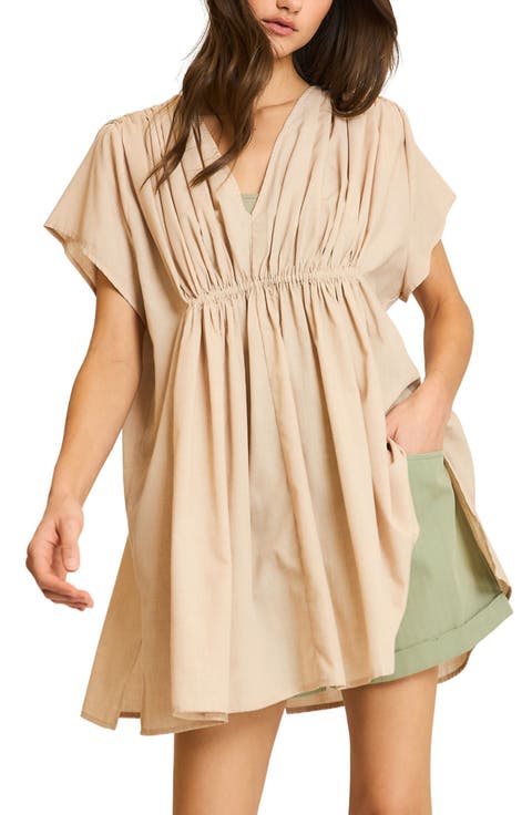 Ruched Cover-Up Dress