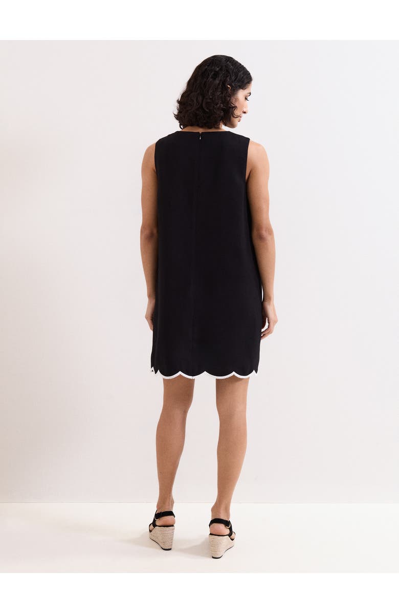 Phase Eight Marta Scalloped Hem Shift Dress, Alternate, color, Black