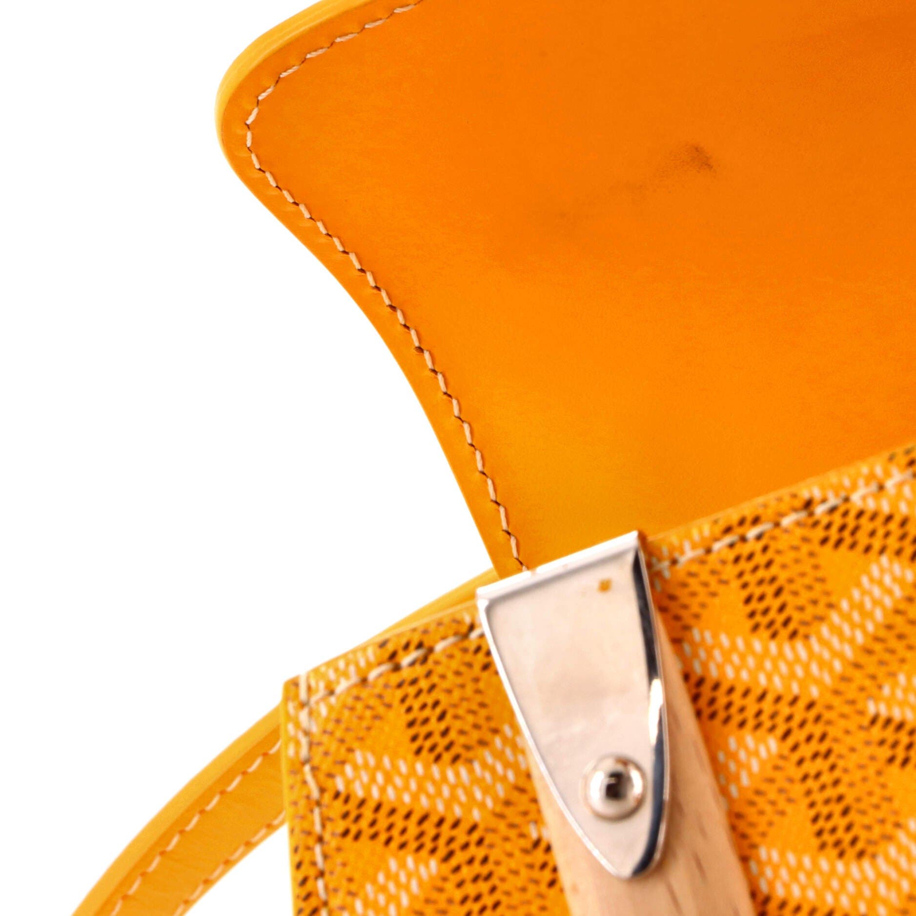 Pre-Owned Goyard Saigon Top Handle Bag Coated Canvas with Leather PM, Alternate, color, Yellow