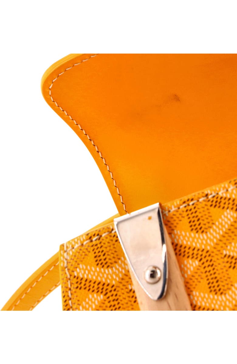 Pre-Owned Goyard Saigon Top Handle Bag Coated Canvas with Leather PM, Alternate, color, Yellow