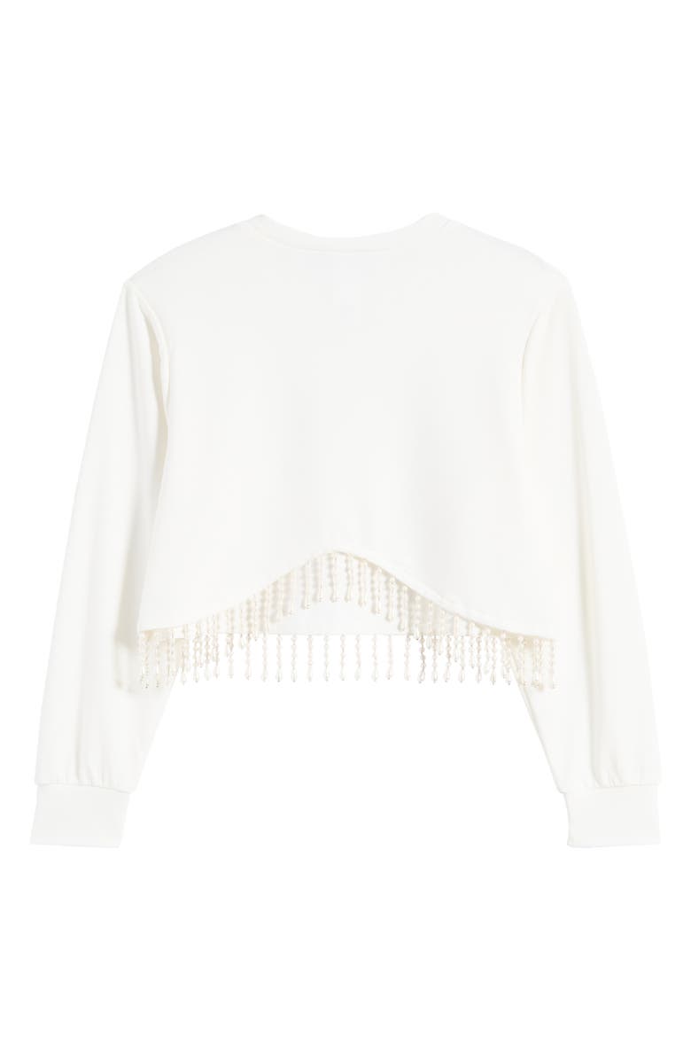 Truce Kids' Beaded Fringe Hem Sweatshirt, Alternate, color, 
