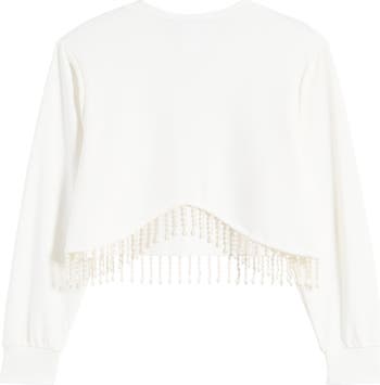 Kids' Beaded Fringe Hem Sweatshirt