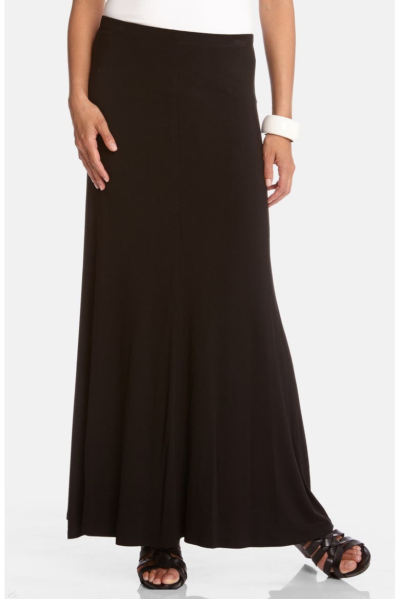Flared Maxi Skirt, Main, color, BLACK