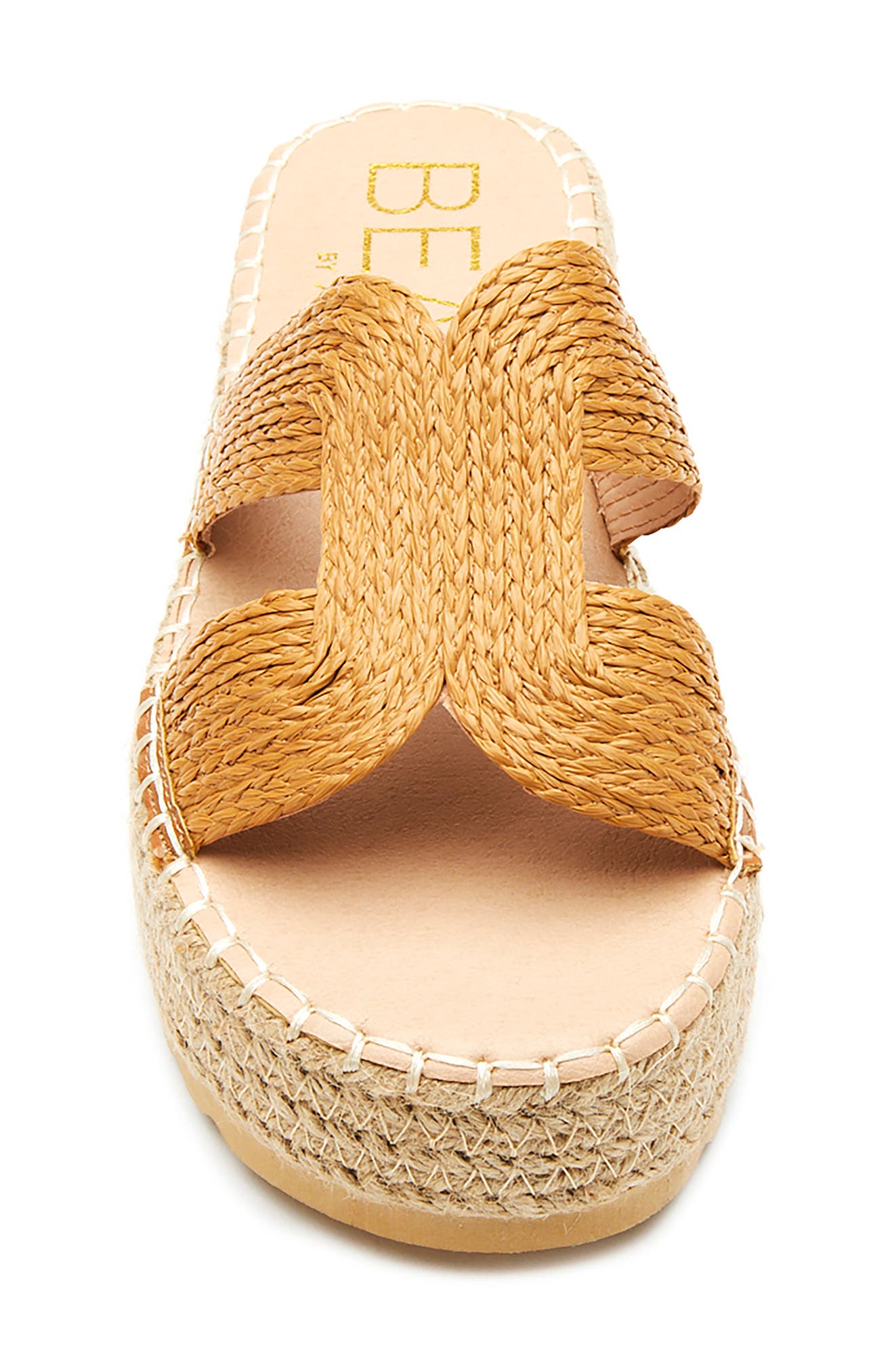 Cool Off Espadrille Platform Slide Sandal, Alternate, color, TAN FABRIC