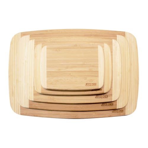 Joyce Chen Burnished Cutting Board Set, 5 Pack In Brown