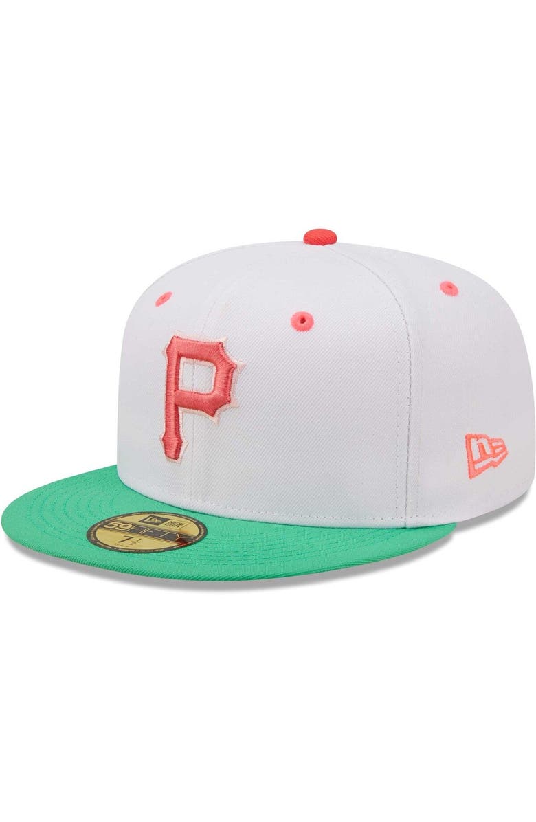 New Era Men's New Era White/Green Pittsburgh Pirates 76th World Series Watermelon Lolli 59FIFTY Fitted Hat, Alternate, color, 