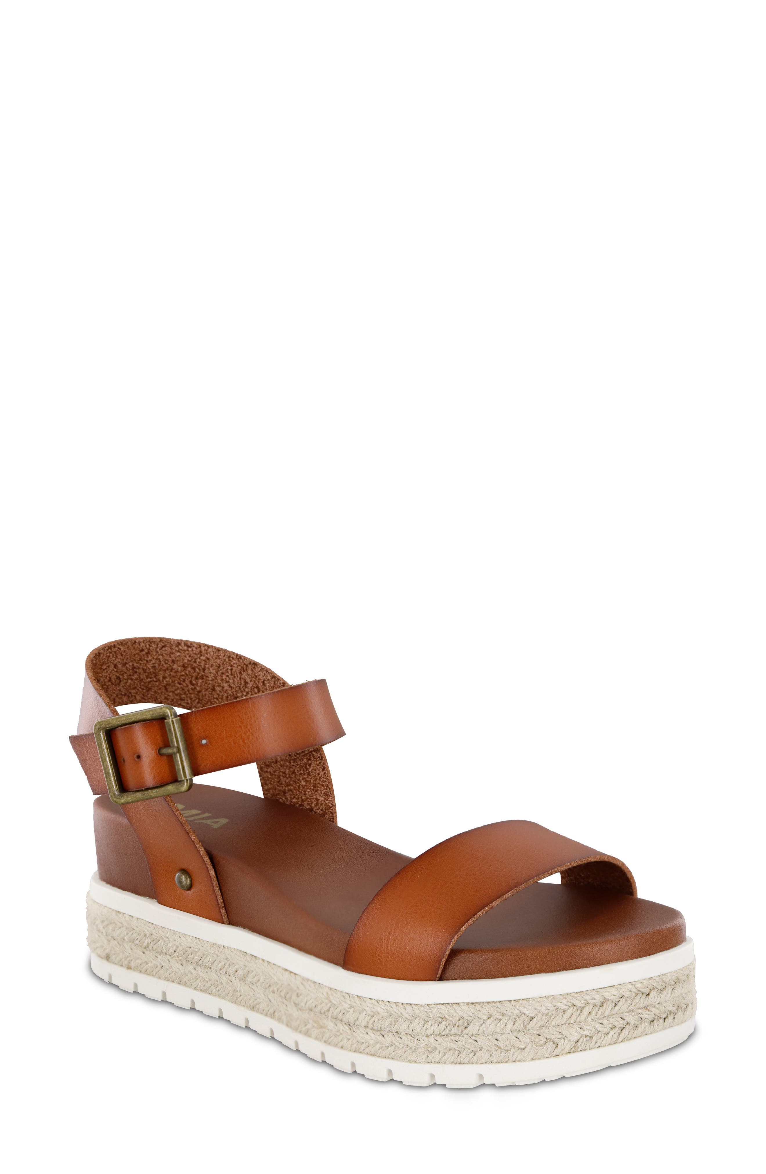 MIA Kasandra Platform Sandal, Main, color, Cognac