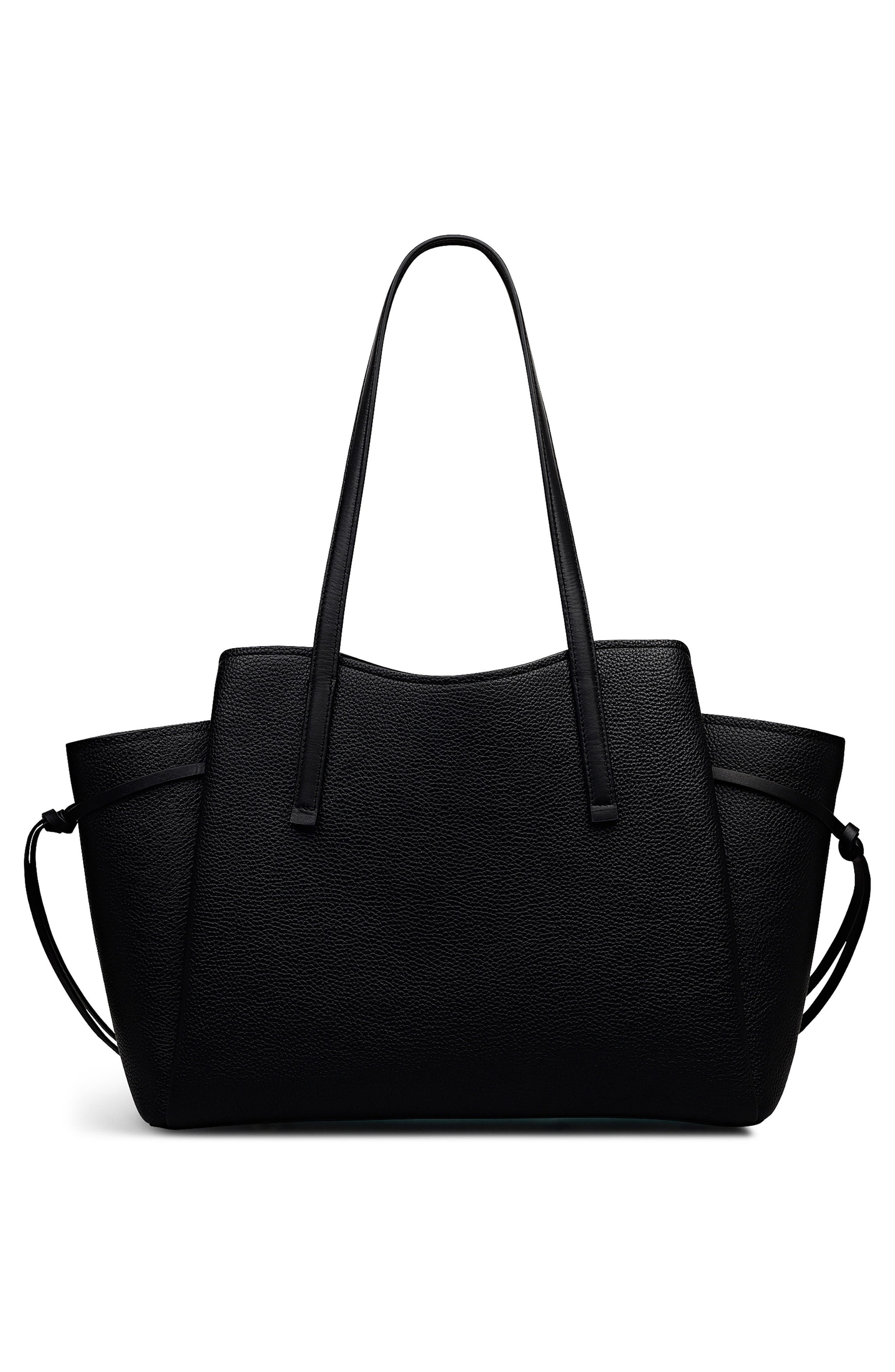 Radley Blake Gardens Large Leather Satchel, Alternate, color, Black