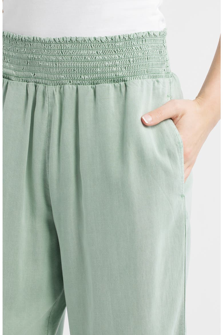 Smock Waist Wide Leg Pants, Alternate, color, OASIS GREEN