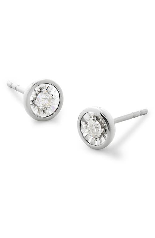 Monica Vinader Essential Lab-Grown Diamond Solitaire Stud Earrings in Sterling Silver 