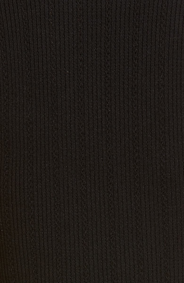 Balmain Shoulder Button Rib Knit Top, Alternate, color,