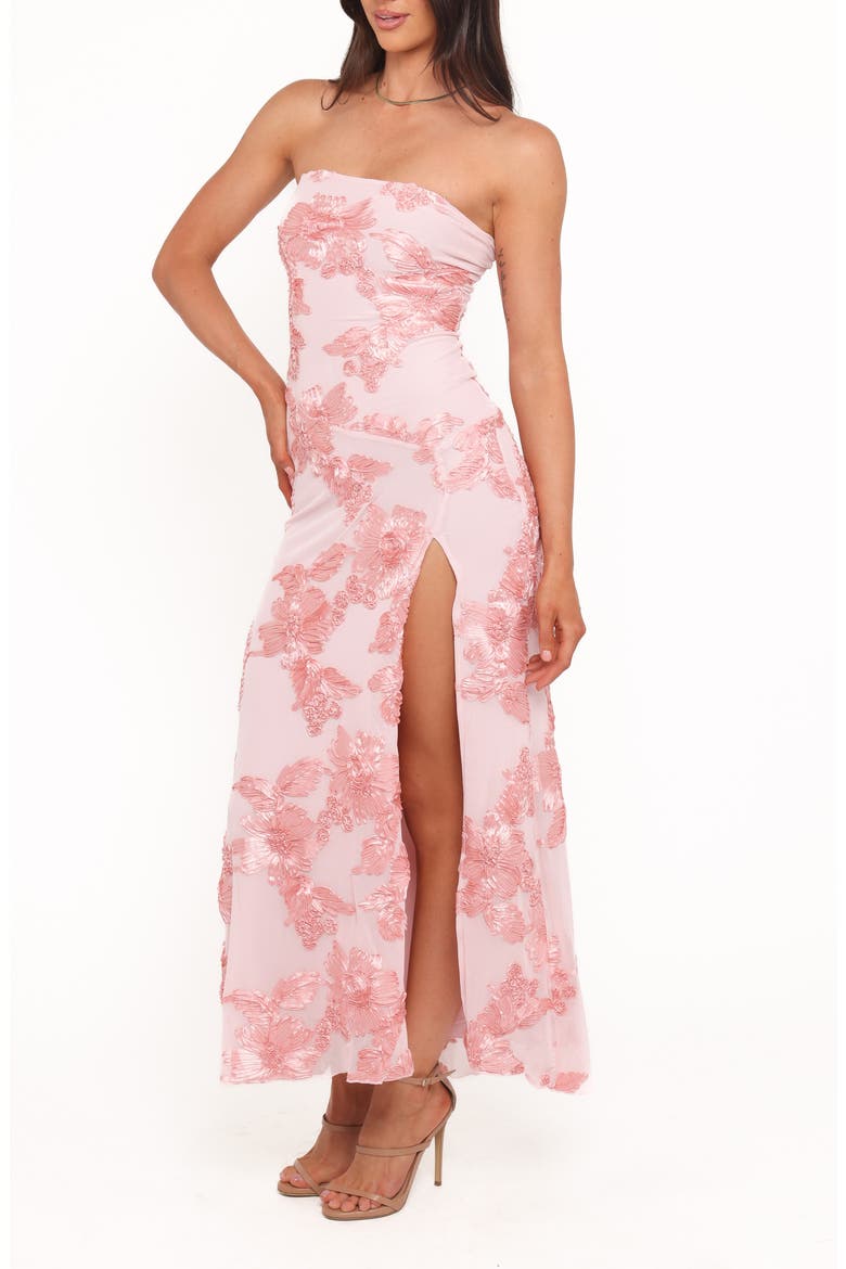Adriel Strapless Evening Gown, Alternate, color, PINK