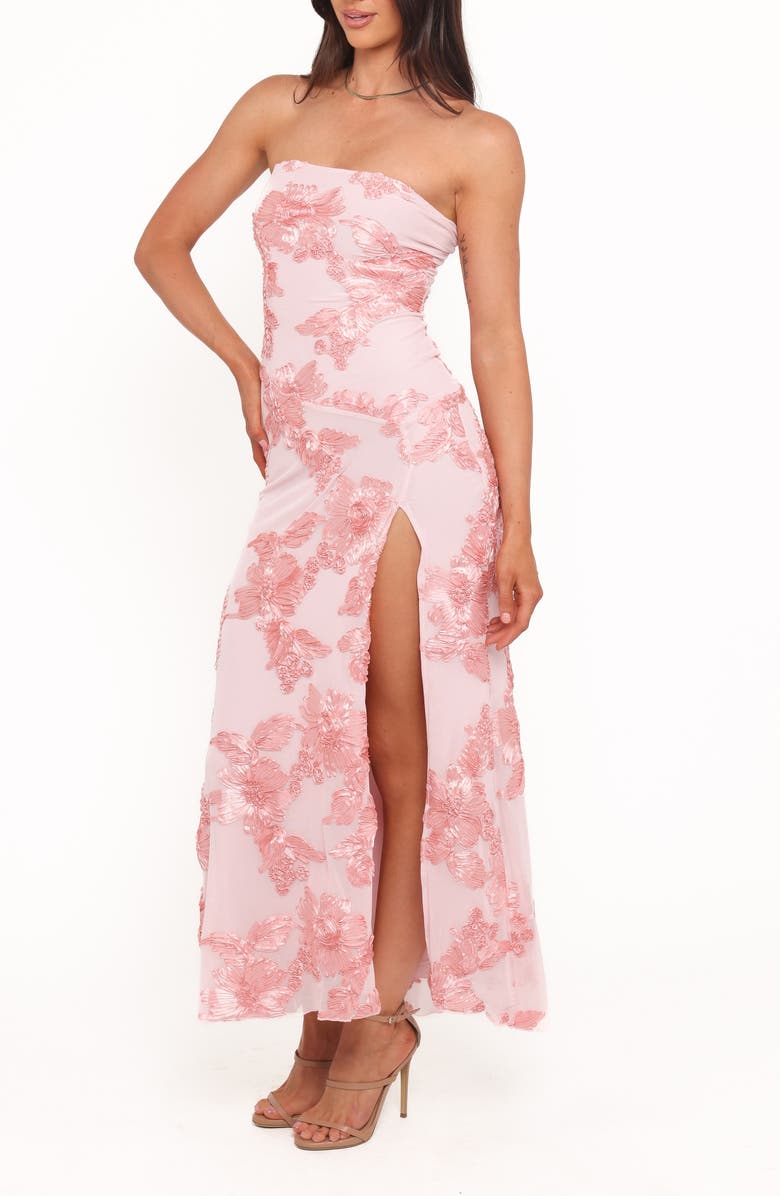 Petal & Pup Adriel Strapless Evening Gown, Alternate, color, Pink