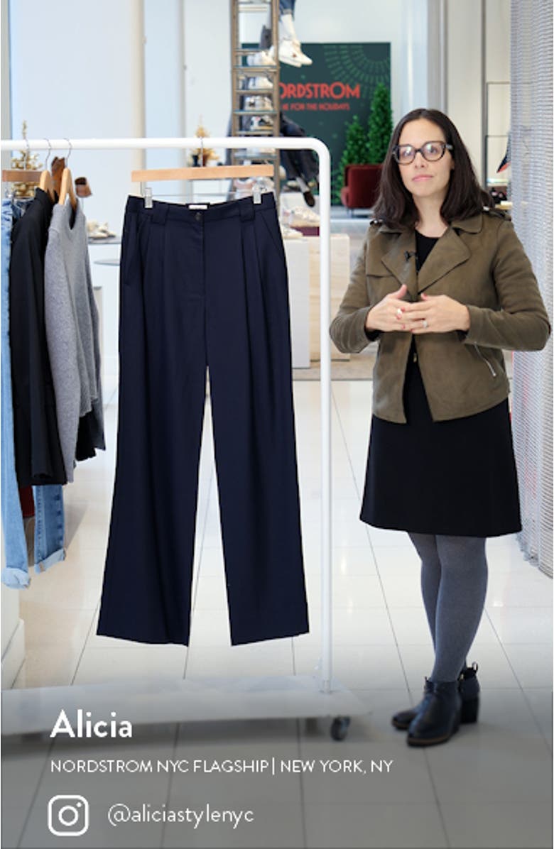 Tommy Wool Blend Wide Leg Pants, sales video thumbnail