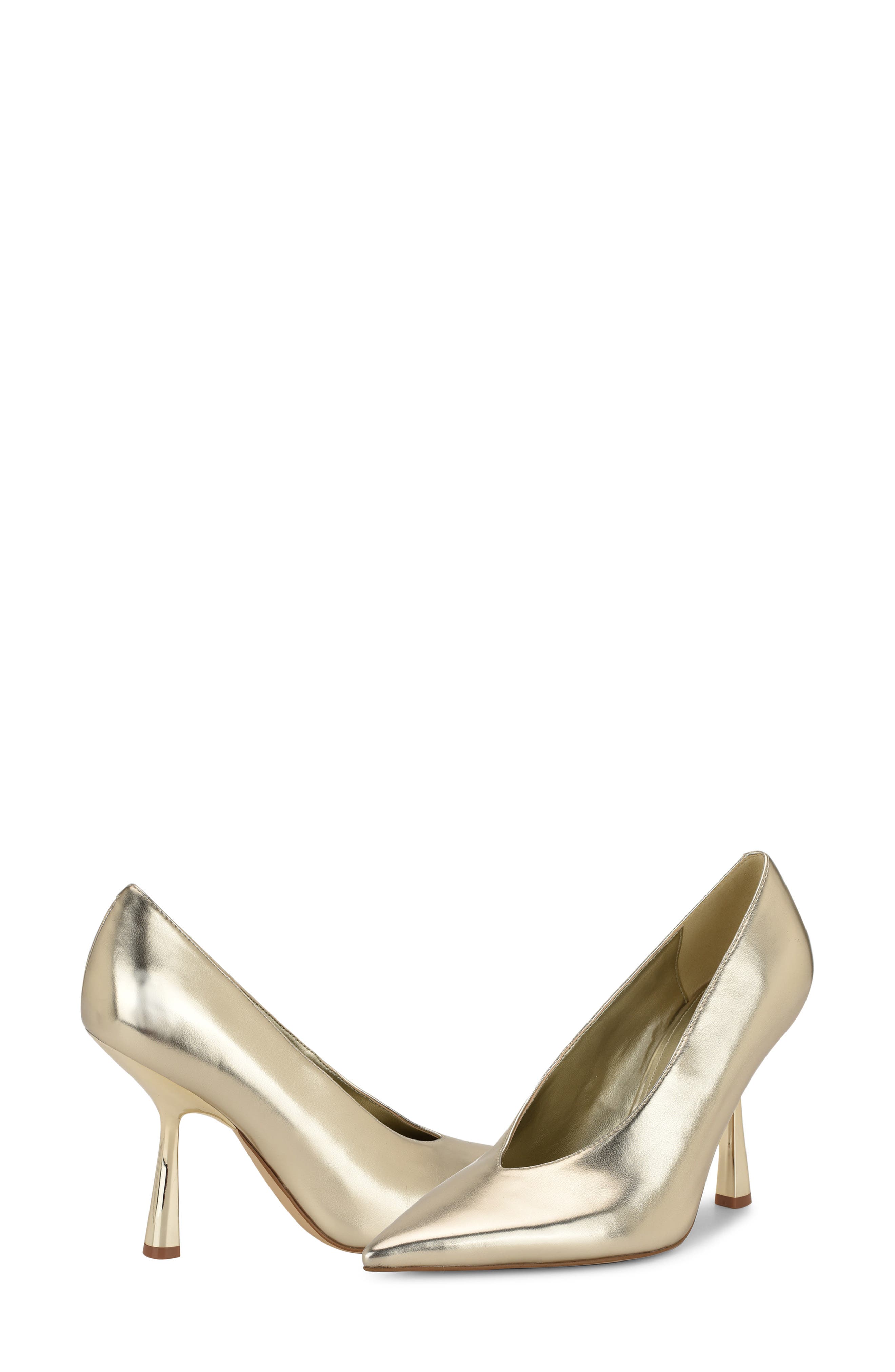 Nine West Lorela Pointed Toe Pump, Alternate, color, Gold