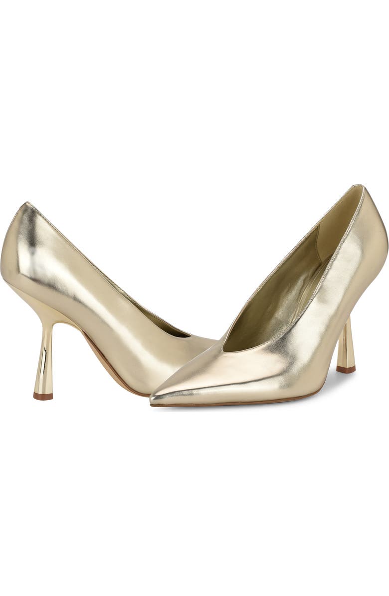 Nine West Lorela Pointed Toe Pump, Alternate, color, Gold