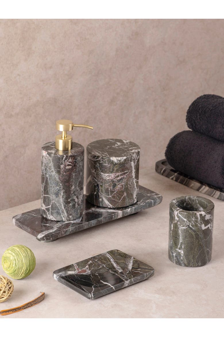 Jardin Verde Levanto Bath Set, Main, color, Deep Forest Green