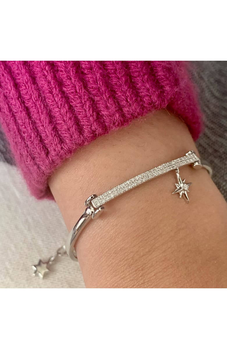 LuvMyJewelry North Star Diamond Bar Bracelet, Alternate, color, 