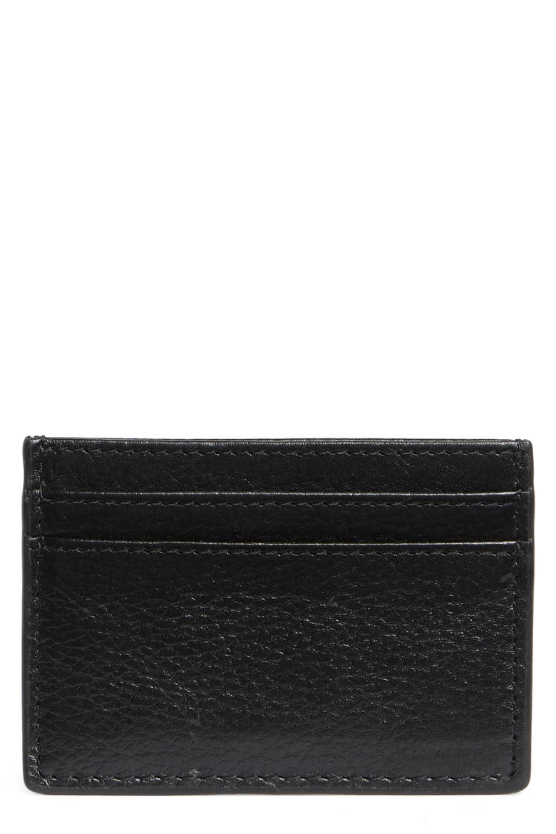 Margot Leather Card Case, Main, color, BLACK