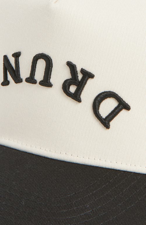 Kenzkustomz Drunk Canvas Snapback Baseball Cap In Brown