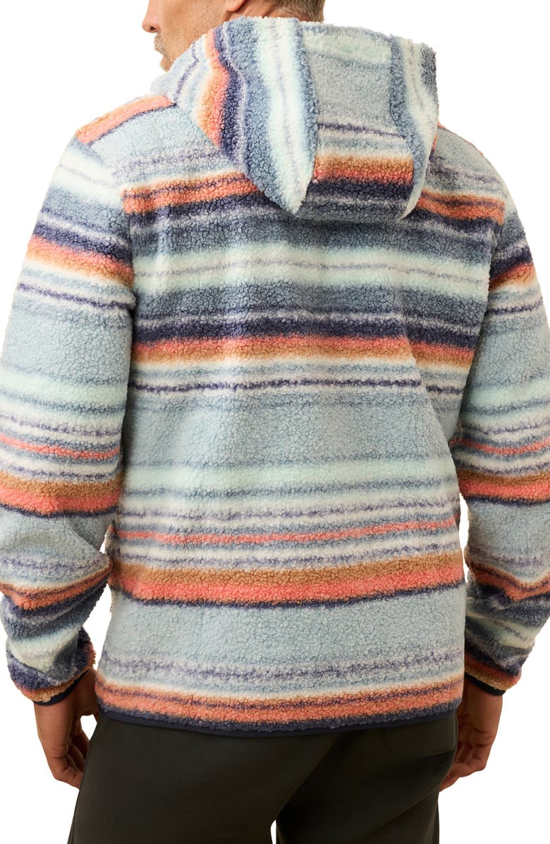 Faherty High Pile Fleece Hoodie, Alternate, color, Island Sunrise