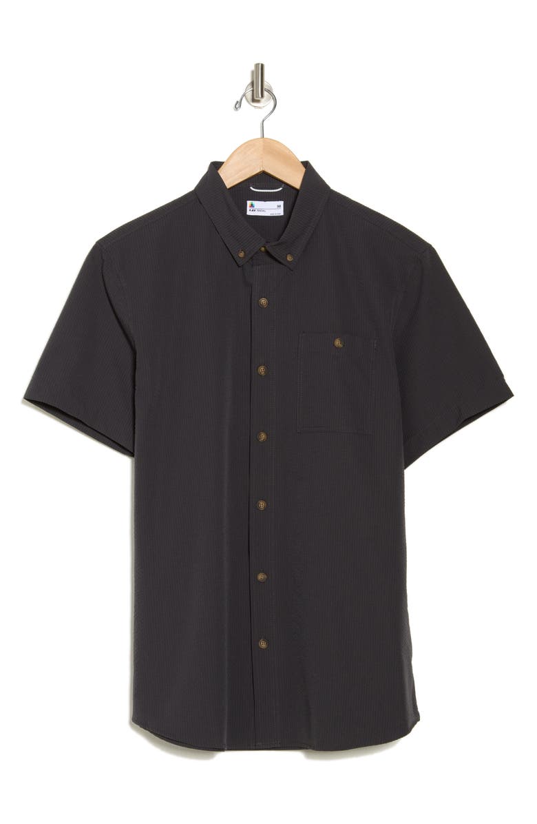 Union Seersucker Short Sleeve Button-Down Shirt, Alternate, color, Skillet