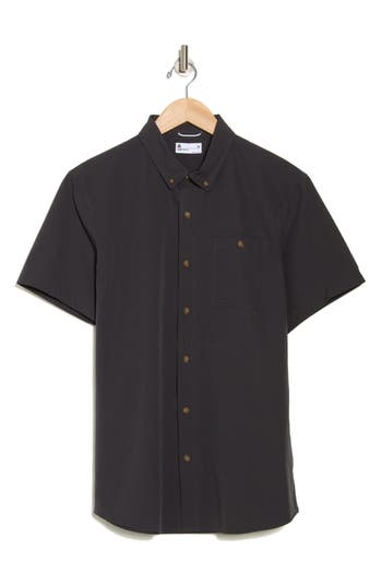 Union Seersucker Short Sleeve Button-down Shirt