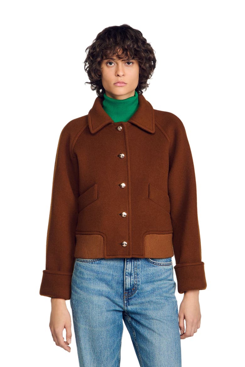 Short coat with flap pockets, Alternate, color, Camel