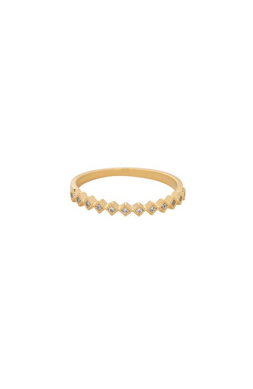 Bearfruit Jewelry Thin Crystal Band Ring In Gold