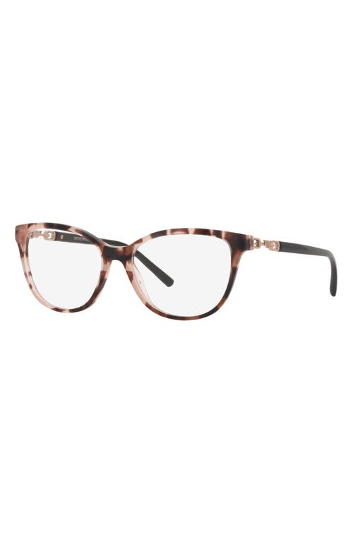 Emporio Armani 53mm Pillow Optical Glasses In Brown