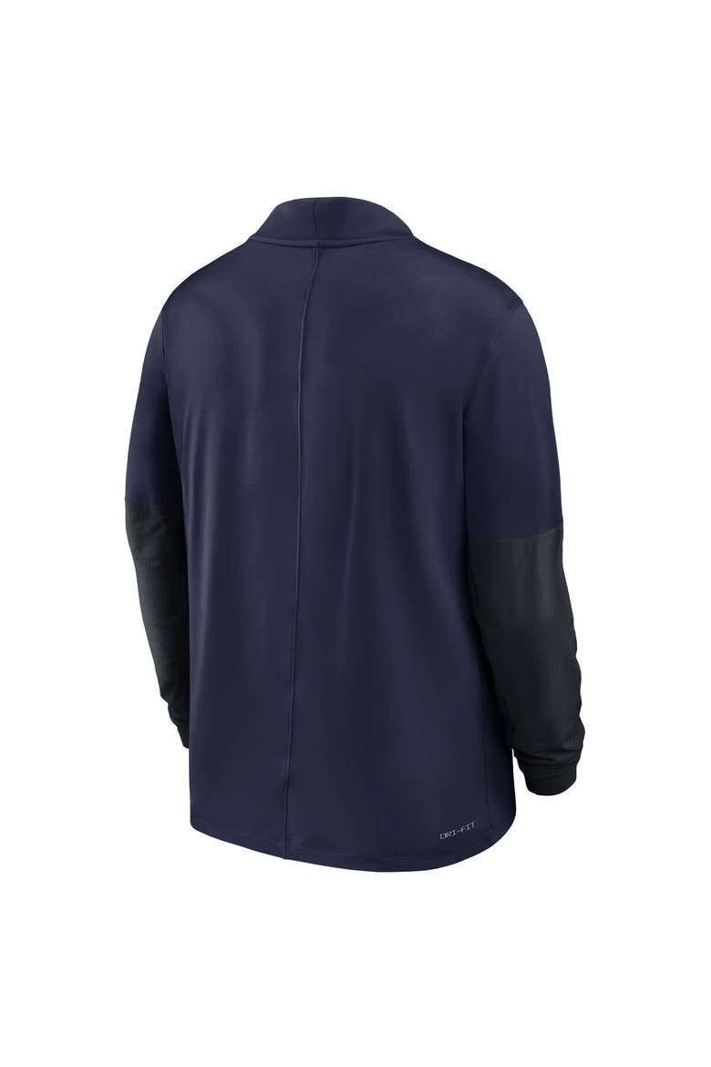 Men's Jordan Brand Navy Michigan Wolverines Sideline Dri-FIT Half-Zip Pullover, Alternate, color, Navy