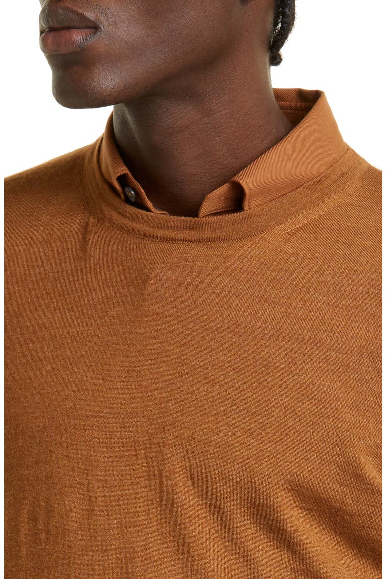 Men's Cashseta Cashmere & Silk Sweater, Alternate, color, VICUNA