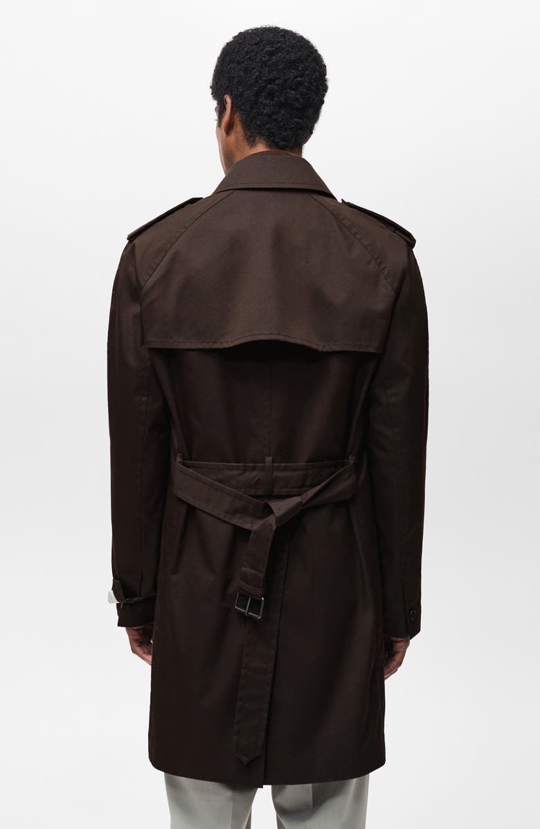 MANGO Belted Water Repellent Trench Coat, Alternate, color,