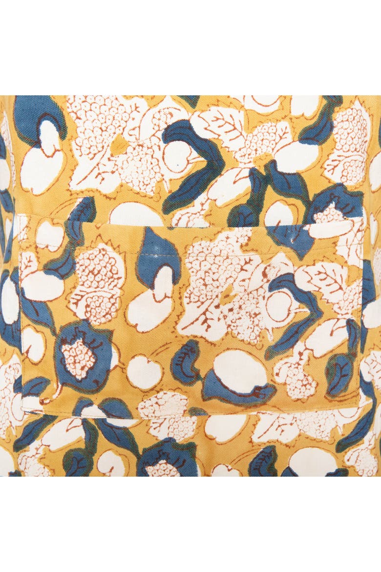Forest Harvest Apron, Alternate, color, Mustard/Blue 32" x 36"