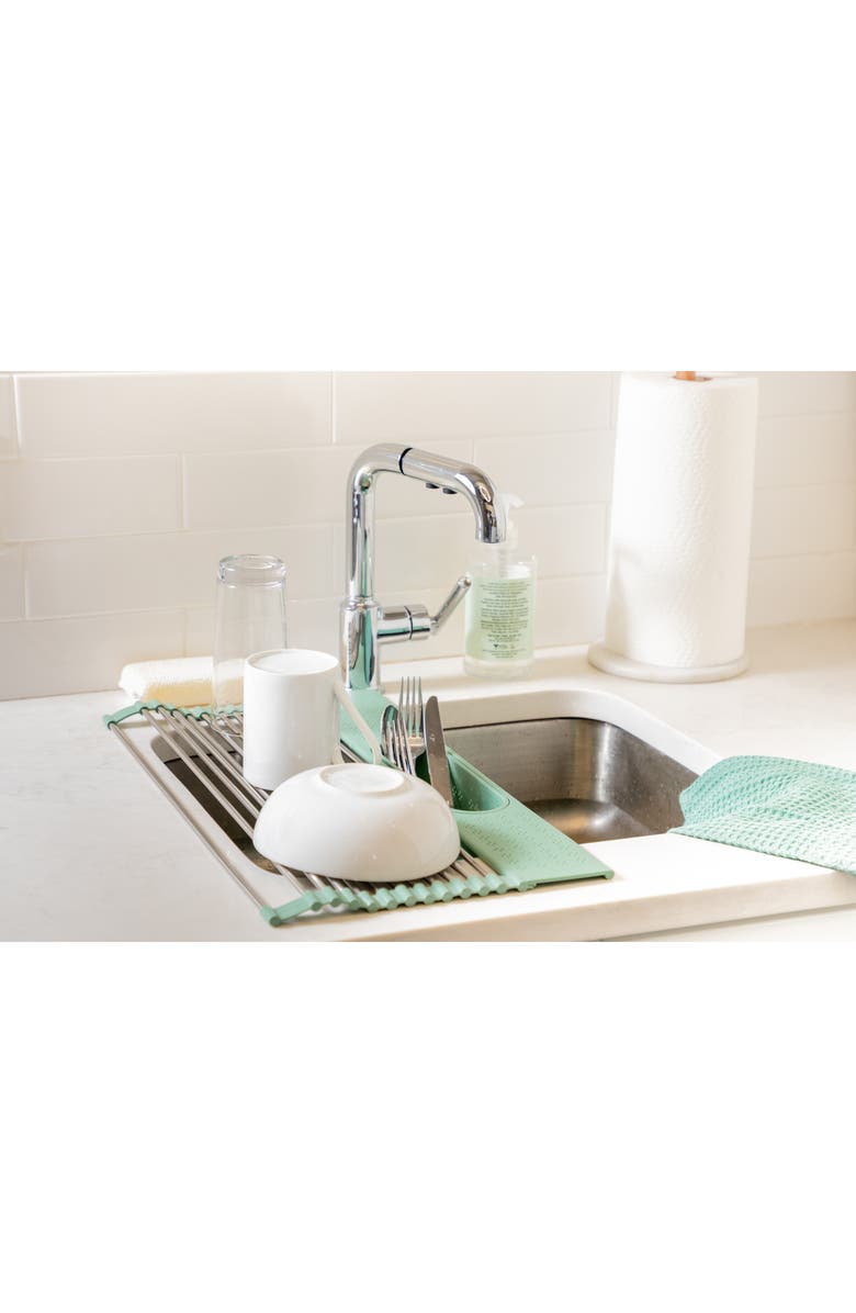 CORE KITCHEN Roll Up Drying Mat, Alternate, color, Matcha