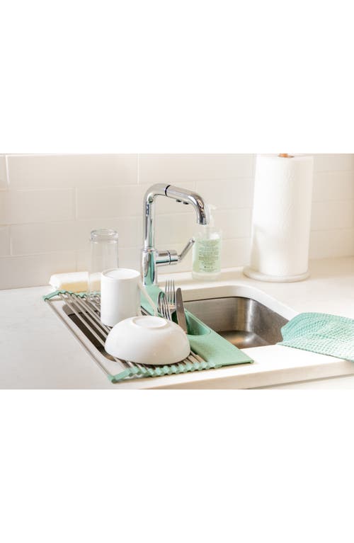 Core Kitchen Roll Up Drying Mat In Green