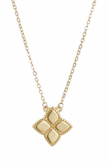 Adornia Pointed Clover Pendant Necklace