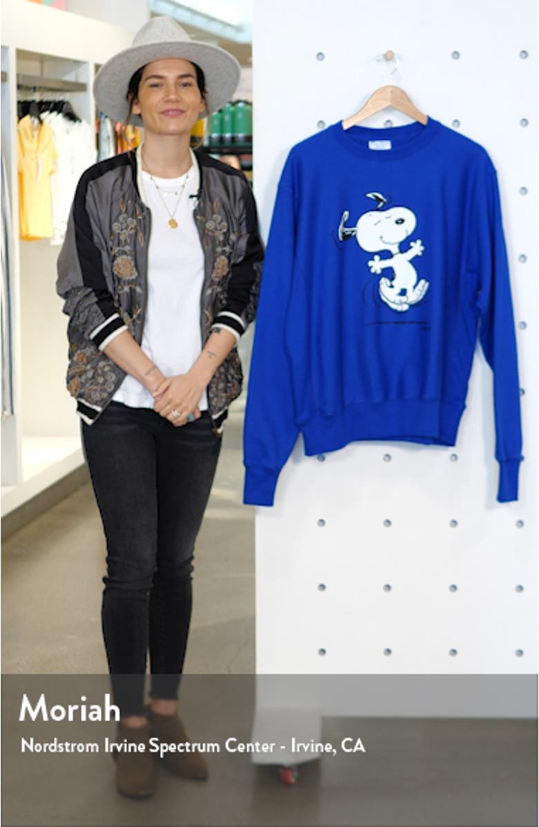 x Peanuts<sup>®</sup> Dancing Snoopy Graphic Sweatshirt, sales video thumbnail