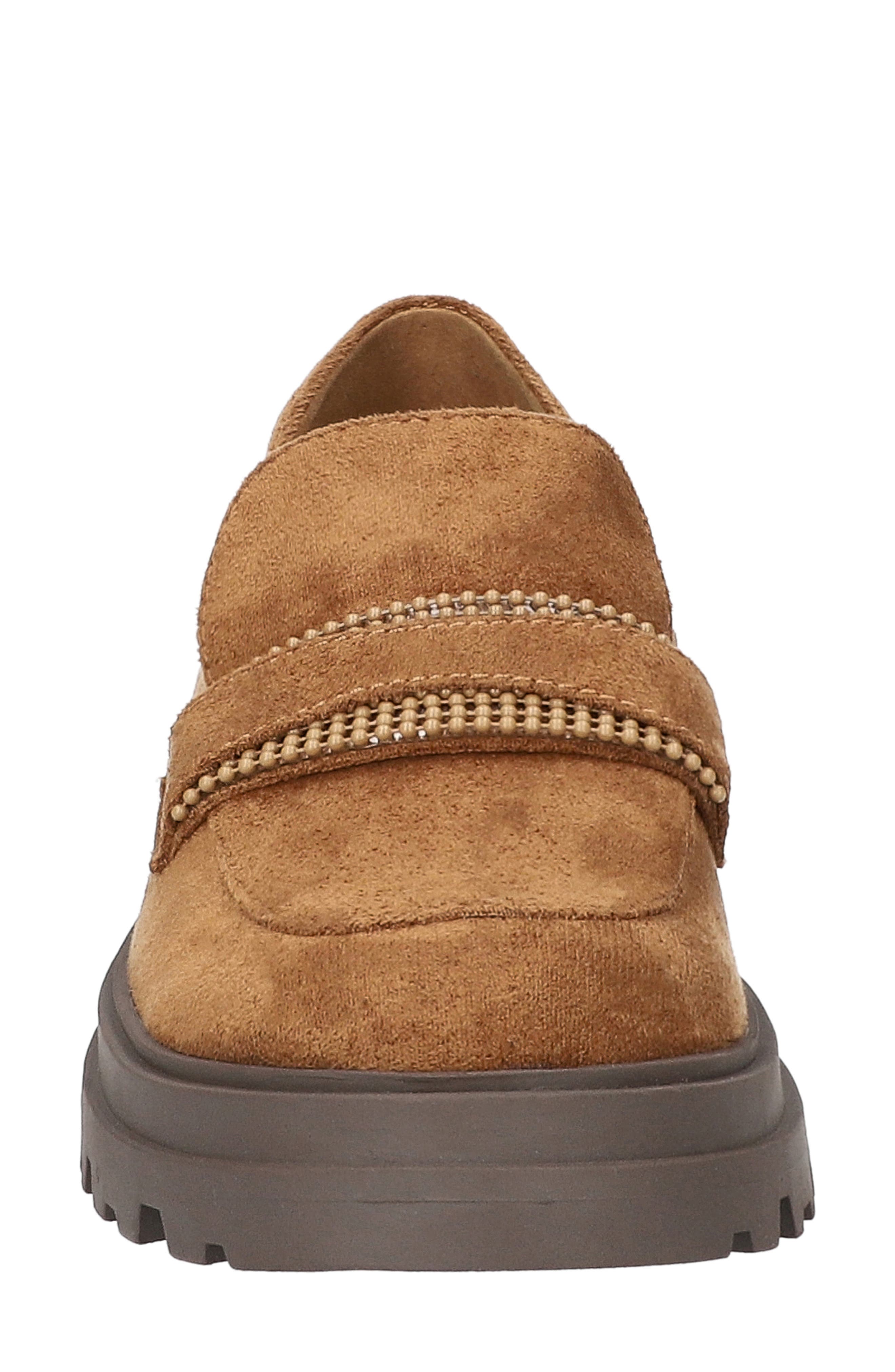 Pulse Faux Leather Platform Loafer, Alternate, color, COGNAC SUEDE