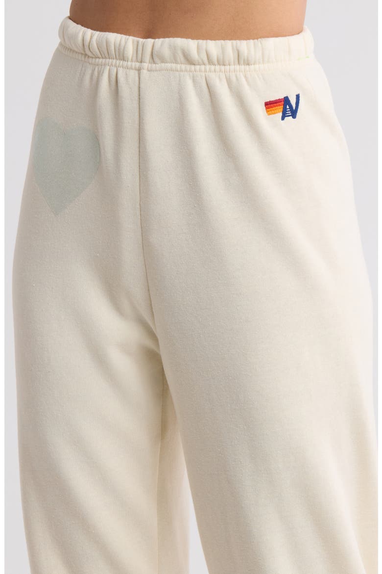 Glitter Heart Sweatpants, Alternate, color, VINTAGE WHITE/ SILVER