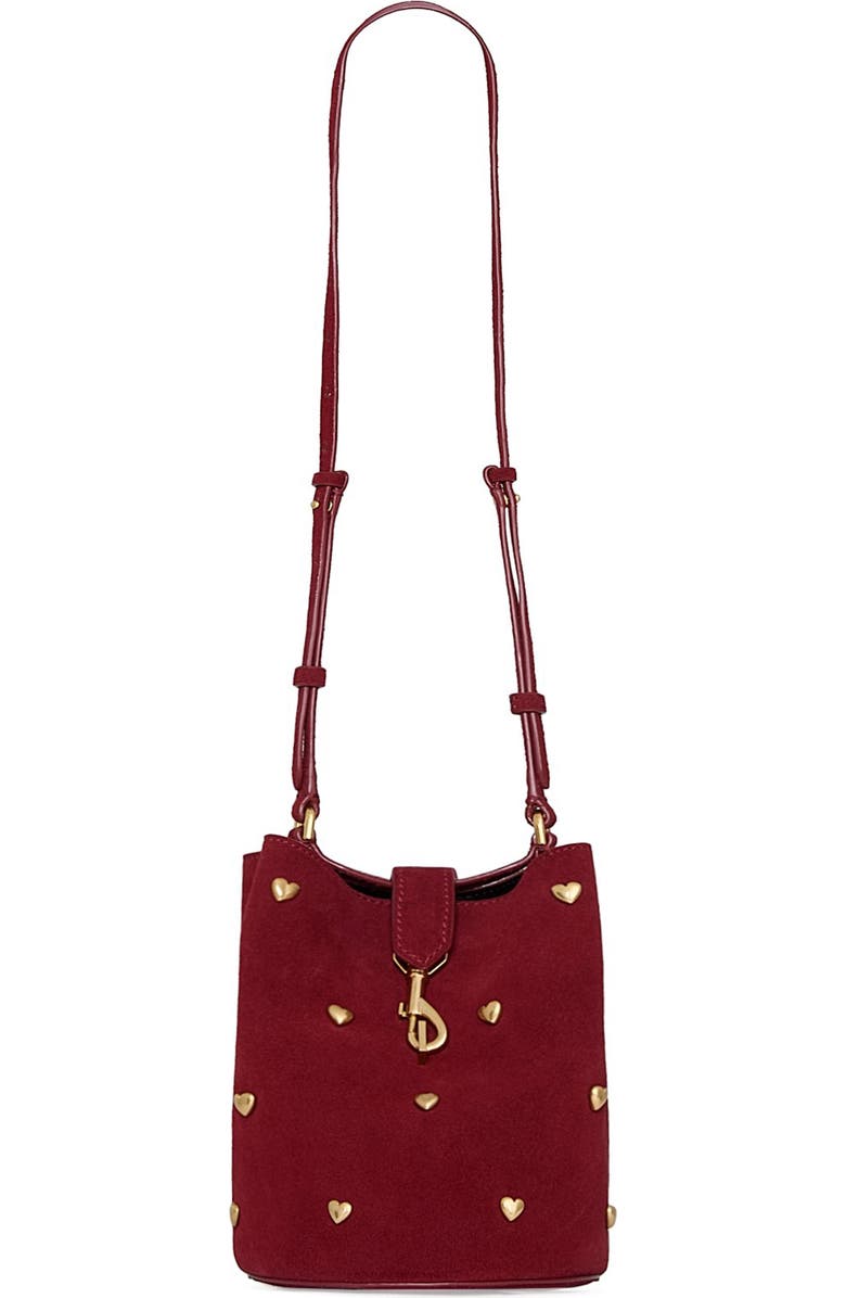 Rebecca Minkoff Small Heart Bucket Bag, Main, color, Cayenne