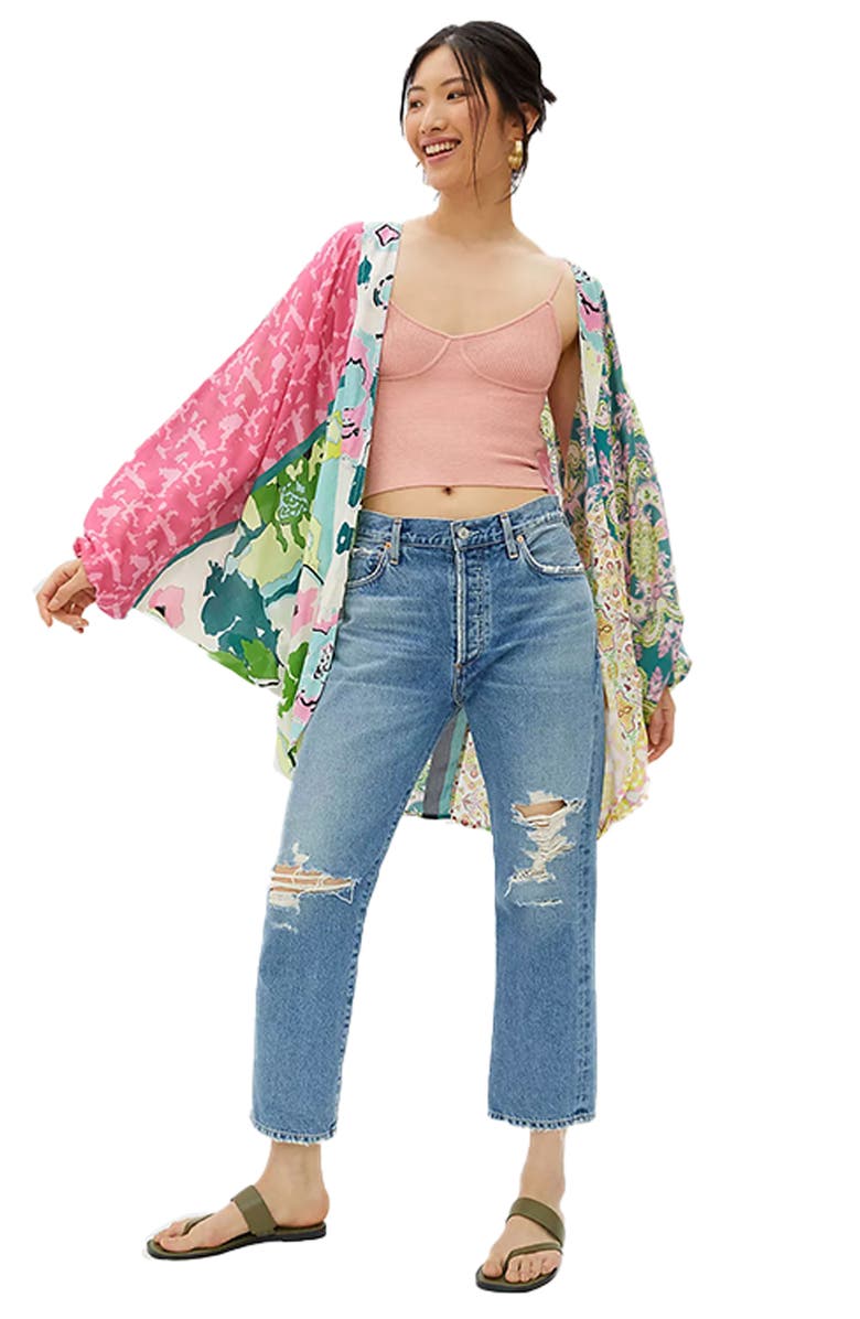 SAACHI Mixed Pattern Jacket, Alternate, color, Pink