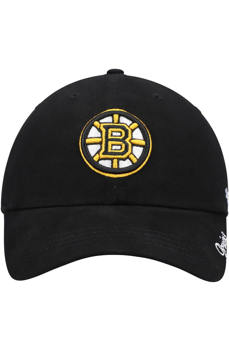 '47 Women's '47 Black Boston Bruins Team Miata Clean Up Adjustable Hat, Alternate, color, Black