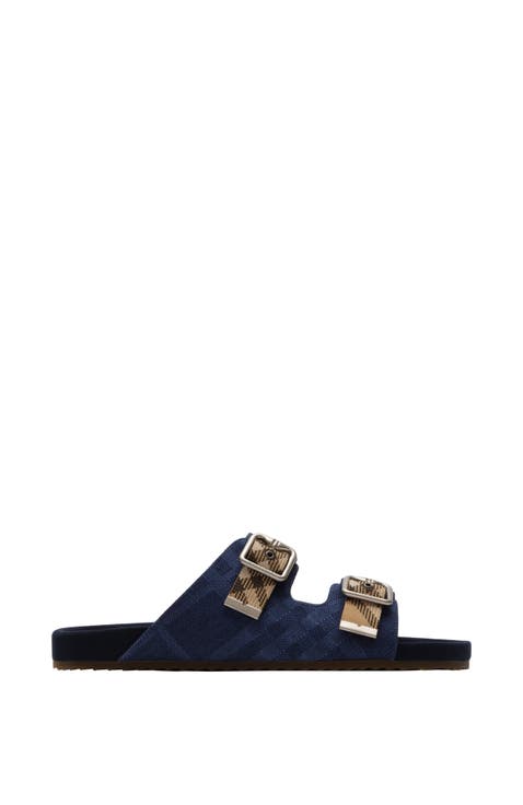 Check Suede Urchin Sandals