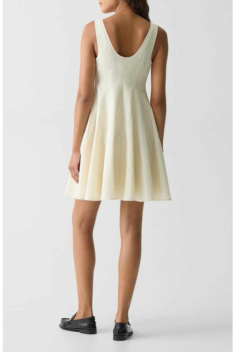 Sleeveless Fit & Flare Dress, Alternate, color, EGGSHELL