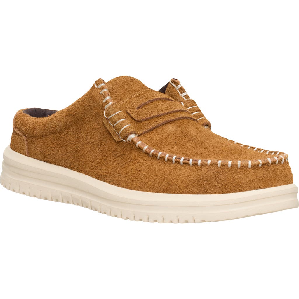 Hey Dude Wally Next Suede Loafer Mule In Brown