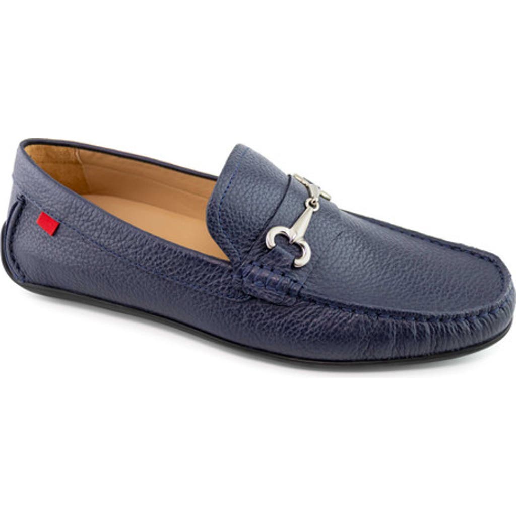 Marc Joseph New York Wall Street Leather Buckle Loafer In Blue