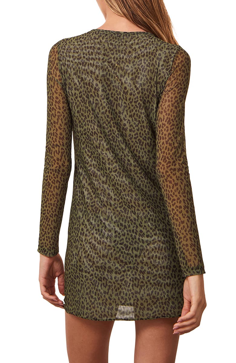 ViX Paula Hermanny Rosewood Cleo Long Sleeve Cover-Up Dress, Alternate, color, Multi