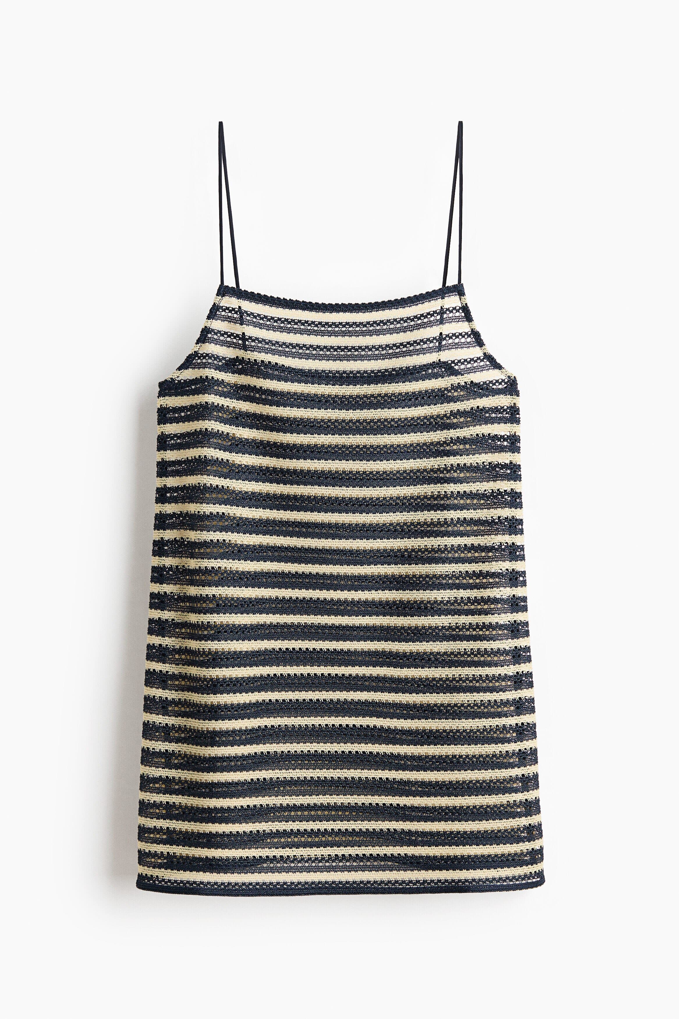selected Navy blue/cream striped